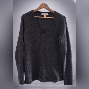 Michael Kors Charcoal V-Neck Sweater